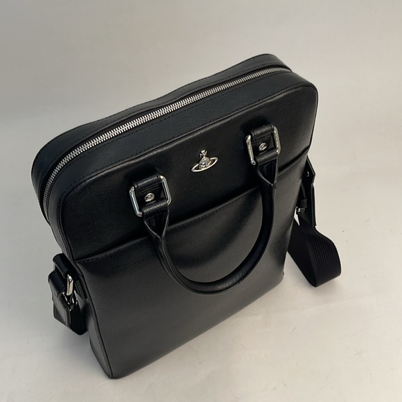 Vivienne Westwood "KENT TOTE NAG BLACK" -SILVER TONE HARDWARE -BRAND NEW AW17 - Picture 10 of 17